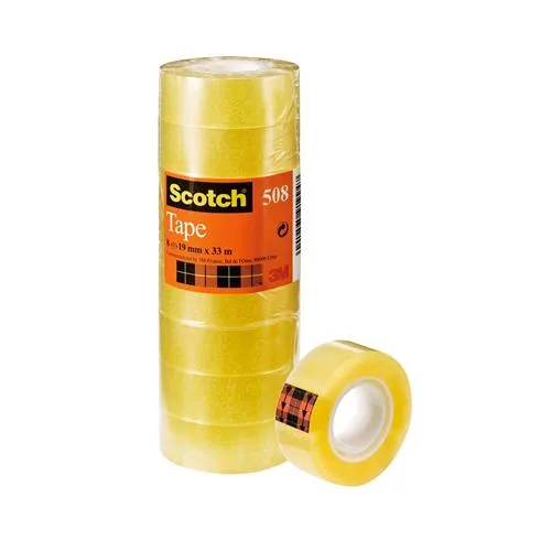 3M Scotch 800 Tape Nastro Adesivo 19MMX33M Conf. 8 Pz.