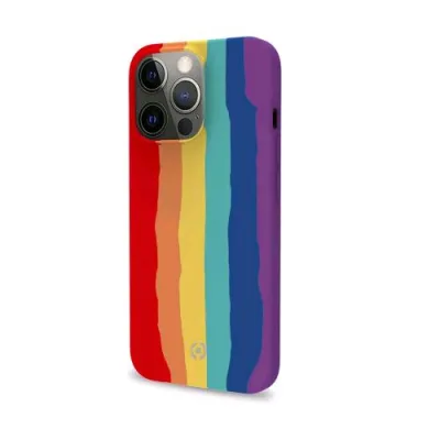 Celly Apple iPHONE 13 Pro Rainbow Cover in Silicone Multicolore
