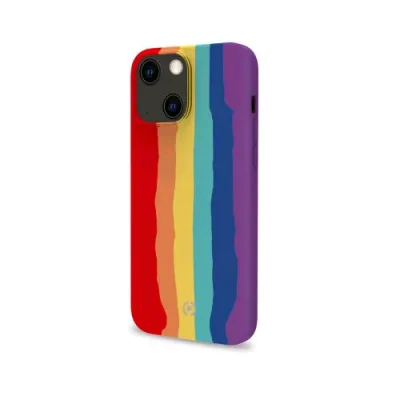 Celly Apple iPHONE 13 Rainbow Cover in Silicone Multicolore