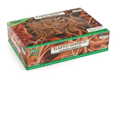 Lebez Elastici Caucciu' Blister 100 g Misure Assortite Colore Marrone