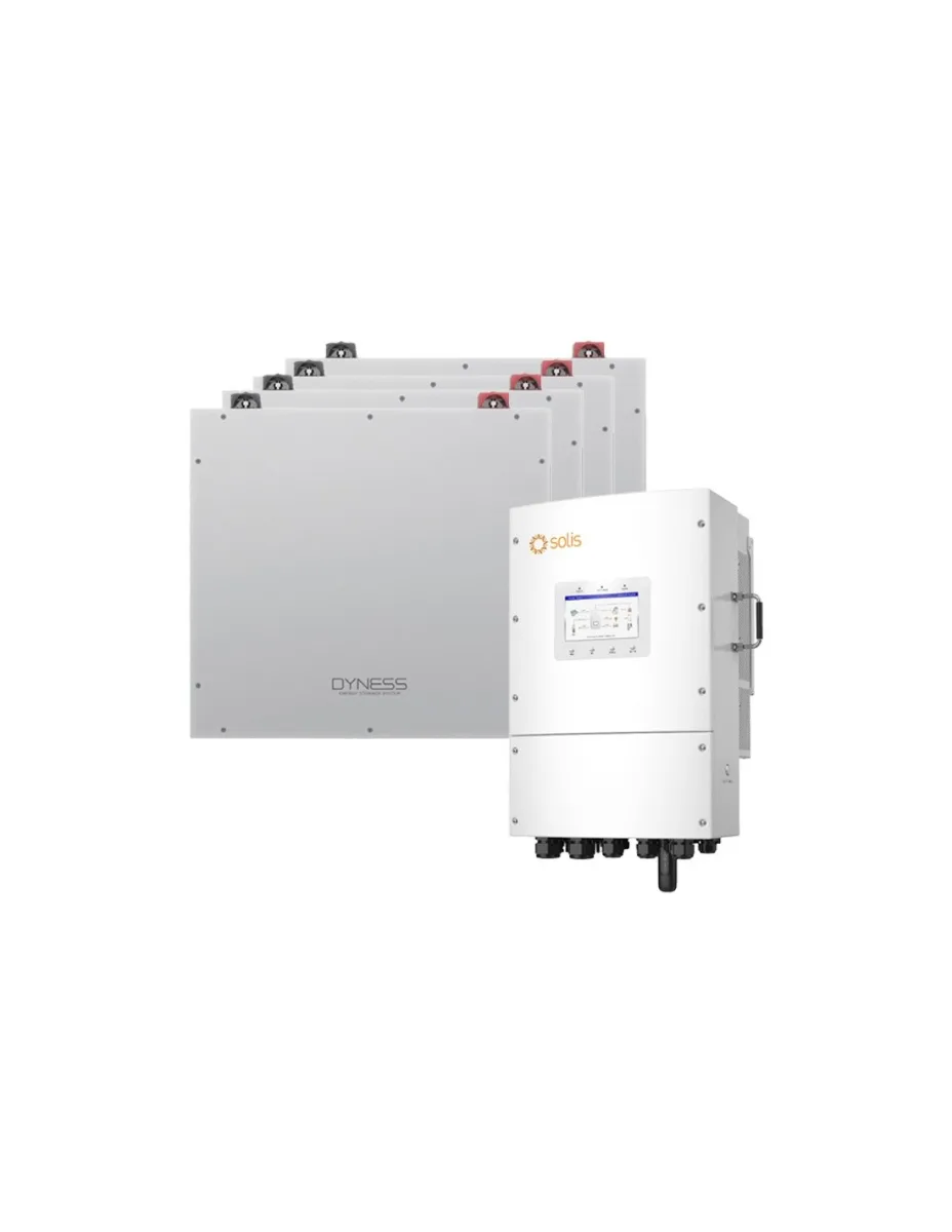Sistema di accumulo trifase inverter 10kW Solis LV batteria al litio 20.48kWh Dyness DL5.0C