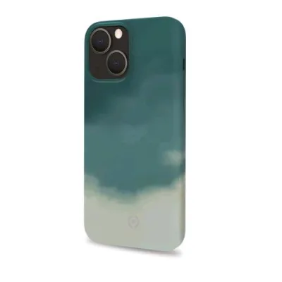 Celly Apple iPHONE 13 Watercol Cover in Tpu con Finitura Soft-Touch Multicolore Sfumato Blu
