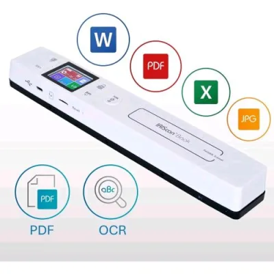 IRIScan Book 7 Dyslexic Scanner Portatile A4 A Batterie Wireless 1050 x 1050 DPI Bianco