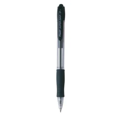Pilot Super Grip Penna a Sfera a Scatto Nero Punta Conica 0.70mm Conf 12 Pz.
