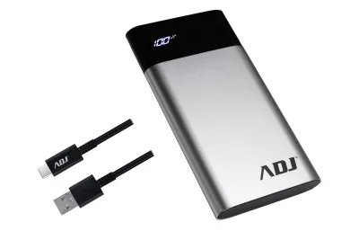 POWER BANK 10000MAH P/USB*2 HUNTER C/LED SCREEN C/TORCIA ALLUMINIO SL