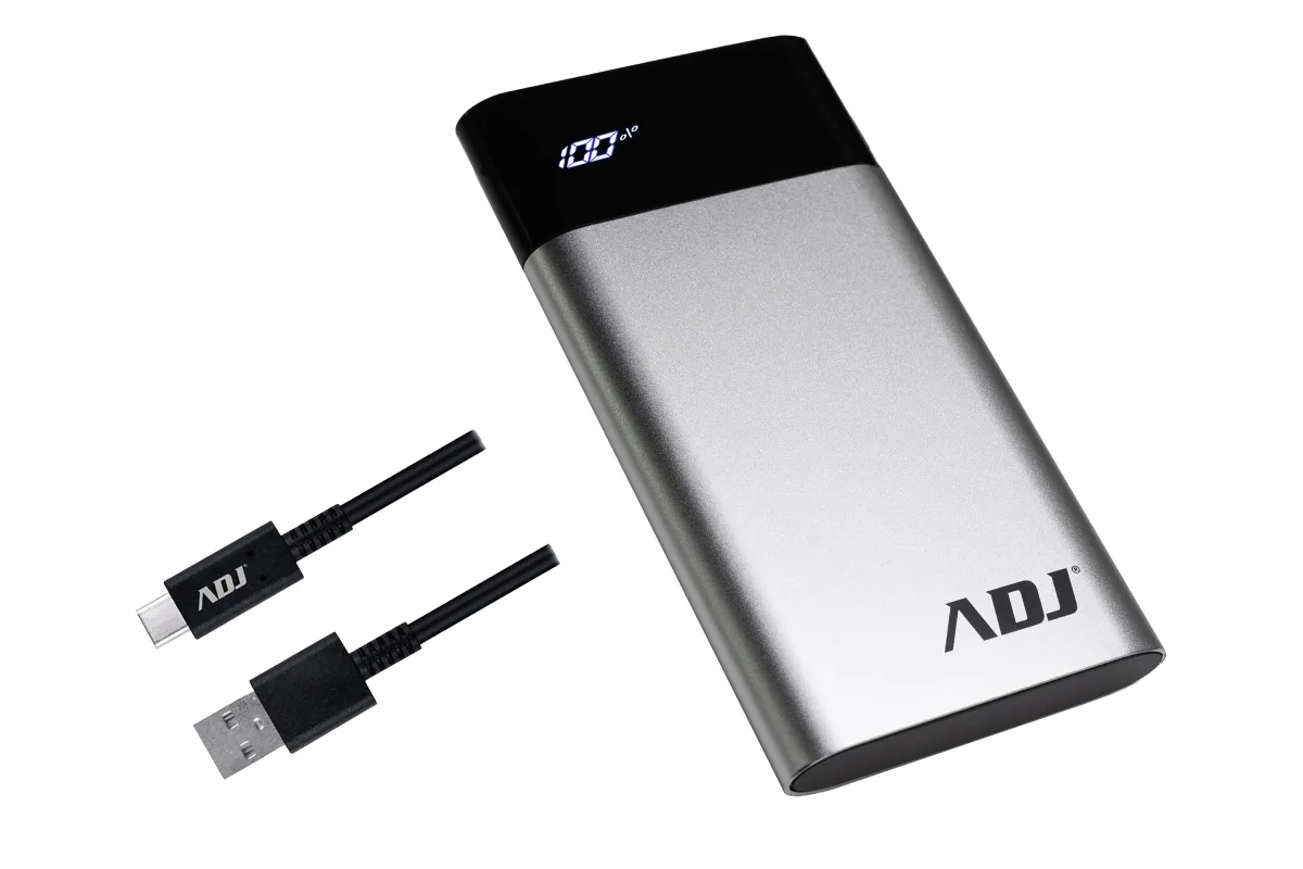 POWER BANK 10000MAH P/USB*2 HUNTER C/LED SCREEN C/TORCIA ALLUMINIO SL