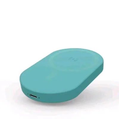 Celly Mini Power Bank Magsafe 3.000mAh Wireless 5 W Slim Utlrasottile USB-C Turchese