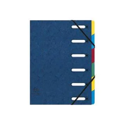 Exacompta Harmonika Classificatore 6 Scomparti Formato A4 32X24 cm in Cartoncino Lustre' Colore Blu