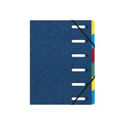 Exacompta Harmonika Classificatore 6 Scomparti Formato A4 32X24 cm in Cartoncino Lustre' Colore Blu