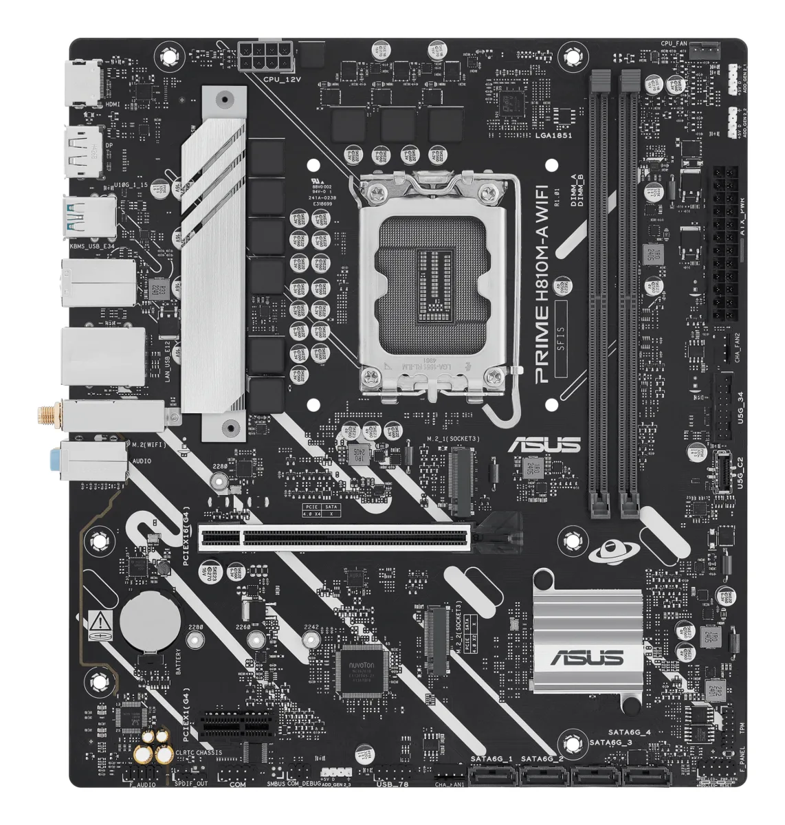MB ASUS PRIME H810M-A WIFI 1851 2D5 2M.2 4S3 1HD/1DP MATX