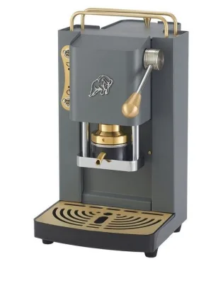 Faber Pro Essential 3.0 Macchina per Caffe' Espresso Manuale a Cialde Ese 44mm 500 W Tanica 1 l in Vetro Portacialda Estraibile e Pressacialda in Ottone Regolabile (British Green, Ottone)