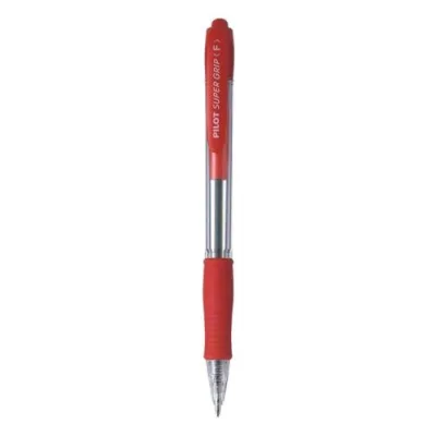 Pilot Super Grip Penna a Sfera a Scatto Rosso Punta Conica 1mm Conf 12 Pz.