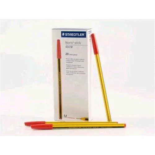 Staedtler Noris Stick Penna a Sfera Inchiostro Rosso Conf 20 Pz.