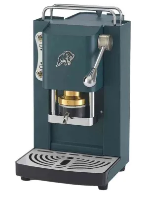 Faber Pro Essential 3.0 Macchina per Caffe' Espresso Manuale a Cialde Ese 44mm 500 W Tanica 1 l in Vetro Portacialda Estraibile e Pressacialda in Ottone Regolabile (British Green, Cromo)