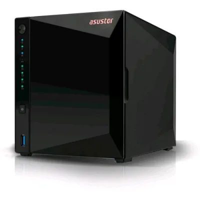 ASUStor Drivestor 4 Pro GEN2 AS3304T V2 4 Bay NAS Enclosure Storage 1,7 GHz Quad-Core RAM 2GB DDR4 2,5 Gbe Network Attached Storage per Archiviazione Cloud Nero