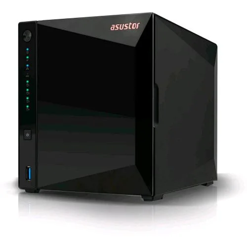 ASUStor Drivestor 4 Pro GEN2 AS3304T V2 4 Bay NAS Enclosure Storage 1,7 GHz Quad-Core RAM 2GB DDR4 2,5 Gbe Network Attached Storage per Archiviazione Cloud Nero