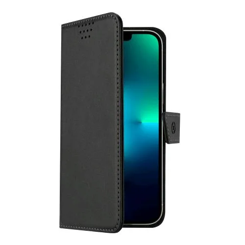 Celly Apple iPHONE 14 Custodia a Portafoglio Stand Magsafe in Similpelle Black