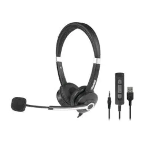 Hamlet Renova Hheadm-Ujs Cuffia Professionale Biaurale con Microfono - USB + Jack 3,5 mm + Telecomando