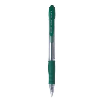 Pilot Super Grip Penna a Sfera a Scatto Verde Punta Conica 0.70mm Conf 12 Pz.