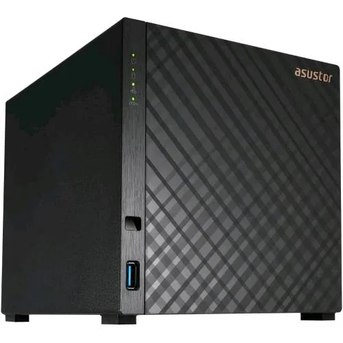 Asustor Drivestore AS1204T NAS 4 Bay HDD Quad Core 1.7GHz RAM 1GB DDR4 2.5GBE Port Nero
