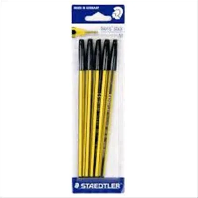 Staedtler Noris Stick Penna a Sfera Punta Media Inchiostro Nero Conf 5 Pz.