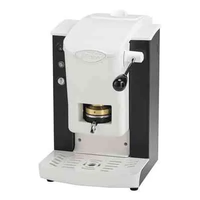 Faber Slot Plast Lite Macchina Caffe a Cialde 500W Serbatoio 1.3 l Pressacialde in Ottone Porta Cialda Estraibile Bianco Nero