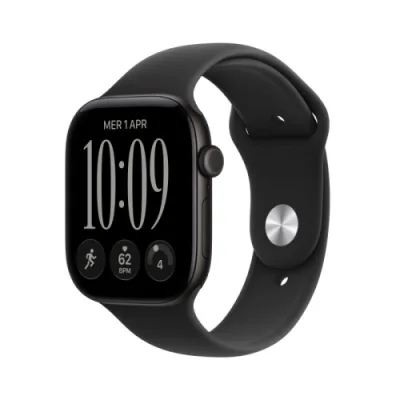 Apple Watch Series 12 2026 GPS + Cellular 5G Cassa 46mm in Alluminio Nero con Cinturino Sport Nero M/L