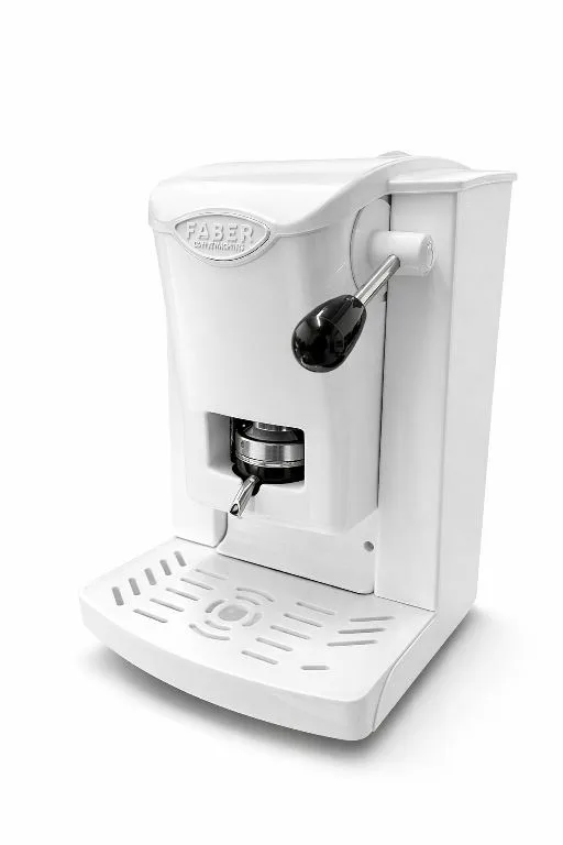 Faber Slot Plast Lite Macchina Caffe a Cialde 500W Serbatoio 1.3 l Pressacialde in Ottone Porta Cialda Estraibile Bianco