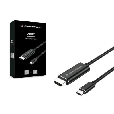Conceptronic Cavo e Adattatore Video USB-C To HDMI 2m Black