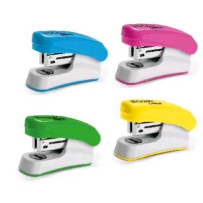 RO-MA Pocket Fluo Cucitrice da Tavolo Caricamento Superiore Punti Serie 24/6 26/6 Capacita' 25 Fogli Colori Assortiti