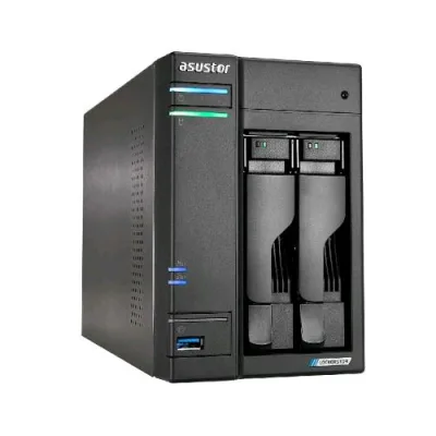 ASUStor Lockerstor 2 Gen 2 NAS Chassis Desktop Celeron N5105 2GHz RAM 4GB-2 Bay HDD/SSD 2.5"/3.5"/M.2 Colore Nero