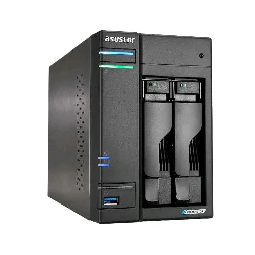 ASUStor Lockerstor 2 Gen 2 NAS Chassis Desktop Celeron N5105 2GHz RAM 4GB-2 Bay HDD/SSD 2.5"/3.5"/M.2 Colore Nero