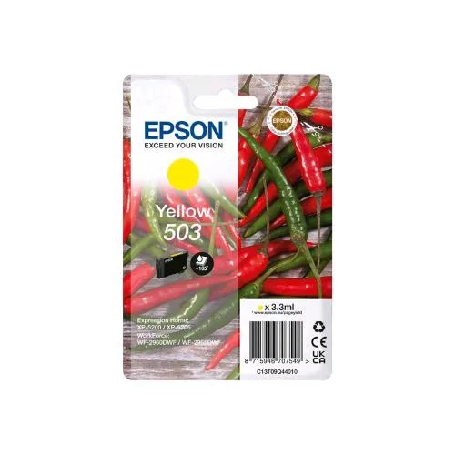Epson 503 CARTUCCIA INK GIALLO 3.3 ML PER Expression Home XP-5200, XP-5205; WorkForce WF-2960DWF, WF-2965DWF 165 PAGINE BLISTER CON ALLARME