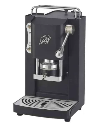 Faber Pro Essential 3.0 Macchina per Caffe' Espresso Manuale a Cialde Ese 44mm 500 W Tanica 1 l in Vetro Portacialda Estraibile e Pressacialda in Ottone Regolabile (Black, Cromo)