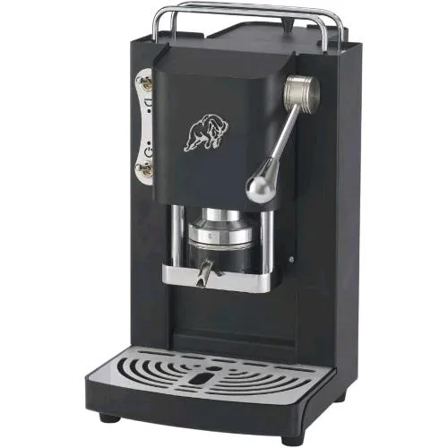 Faber Pro Essential 3.0 Macchina per Caffe' Espresso Manuale a Cialde Ese 44mm 500 W Tanica 1 l in Vetro Portacialda Estraibile e Pressacialda in Ottone Regolabile (Black, Cromo)