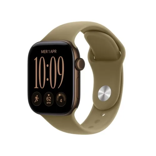 Apple Watch Series 12 2026 GPS Cassa 42mm in Alluminio Bronzo Scuro con Cinturino Sport Oliva S/M