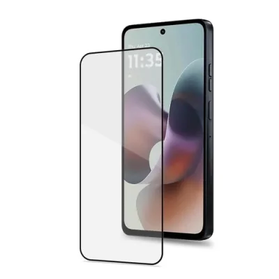 Celly Motorola Moto G56 e Moto G57 Power Proteggi Schermo in Vetro Temperato 9H Trasparente con Bordo Nero