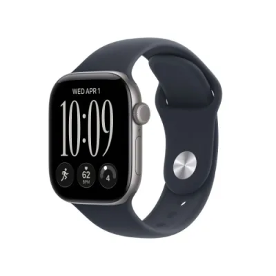 Apple Watch Series 12 2026 GPS Cassa 42mm in Alluminio Grigio Siderale con Cinturino Sport Blu Marino S/M