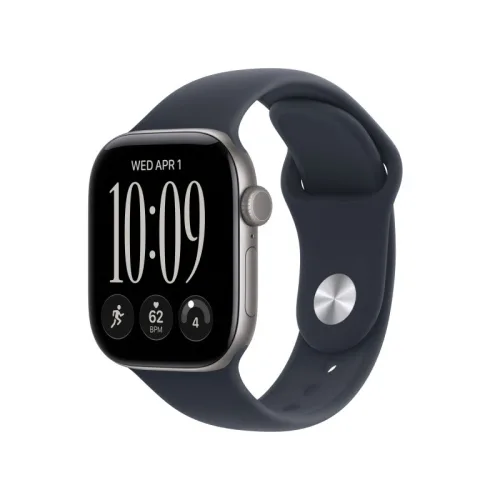 Apple Watch Series 12 2026 GPS Cassa 42mm in Alluminio Grigio Siderale con Cinturino Sport Blu Marino S/M