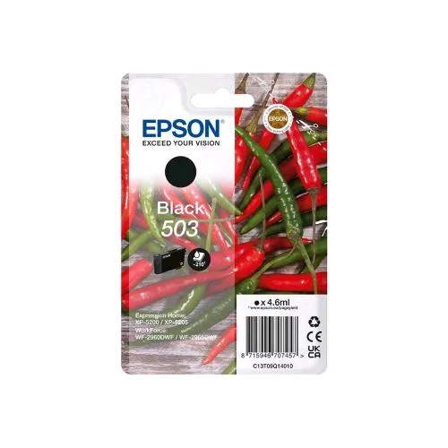 Epson 503 CARTUCCIA INK NERO 4.6 ML BLISTER CON ALLARME PER per Expression Home XP-5200, XP-5205; WorkForce WF-2960DWF, WF-2965DWF
