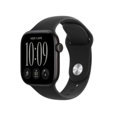 Apple Watch Series 12 2026 GPS Cassa 42mm in Alluminio Nero con Cinturino Sport Nero S/M