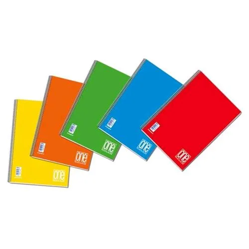 Blasetti One Color Quaderno A5 80 g Spirale Non Forato Quadretti 4M 60 Fogli Conf 5 pz