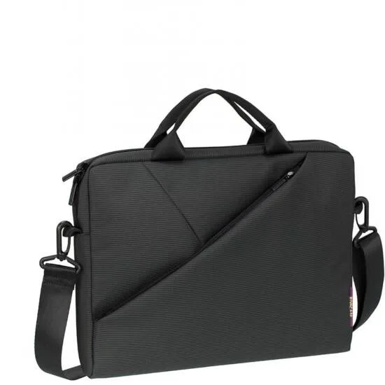 Prodotti Compatibili Riva Case Borsa a Tracolla per Notebook da 13.3" in Poliestere Colore Grigio