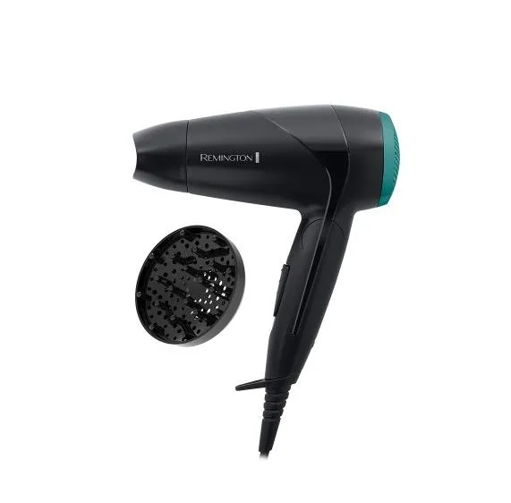Remington D1500 Phon Asciugacapelli 2000W Pieghevole 2 Velocita' 2 Temperature con Concentratore e Diffusore Nero