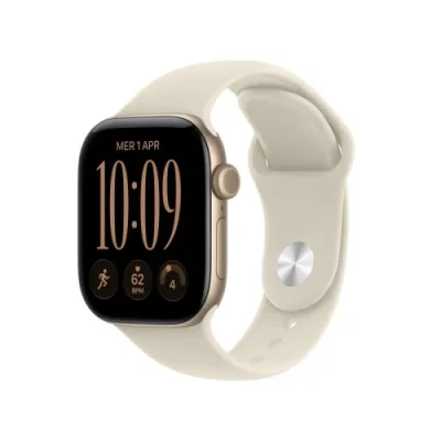 Apple Watch Series 12 2026 GPS Cassa 42mm in Alluminio Oro Chiaro con Cinturino Sport Sabbia S/M