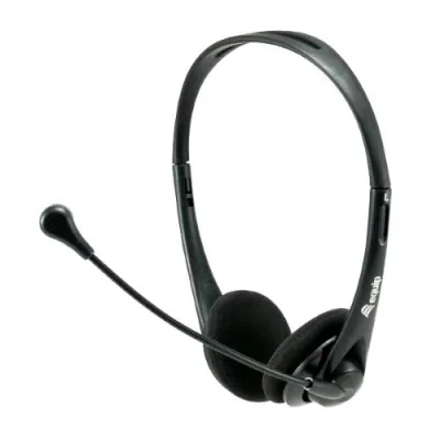 Conceptronic Cuffia con Microfono Stereo Funzione Mute Jack 3.5mm Cavo 1.8 m Nero