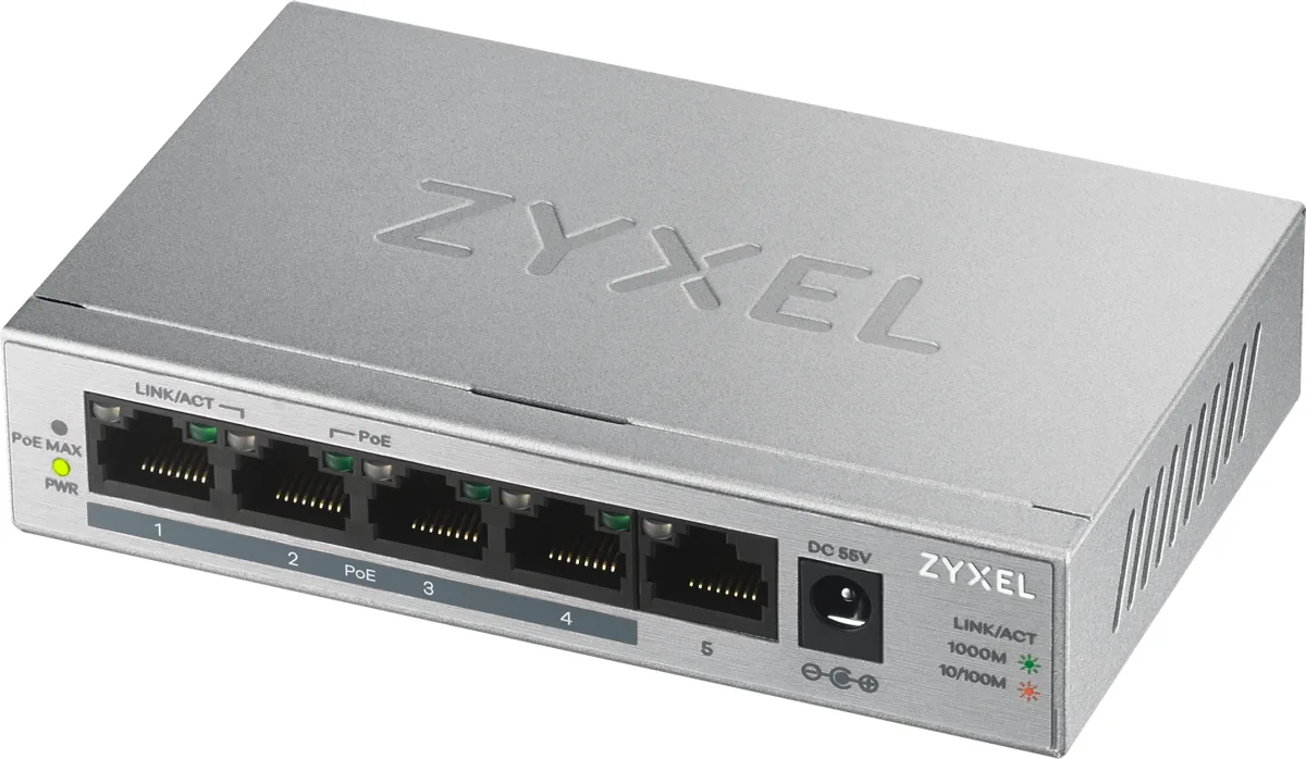 SWITCH 5P GIGABIT DI CUI 4POE FINO 60W