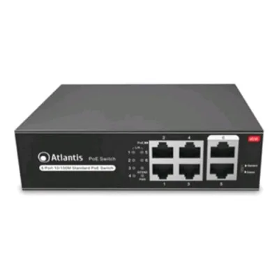 Atlantis Land Atlantis A02-F6P4-65W Switch POE 6 Porte 10/100 di Cui 4 POE 65 W