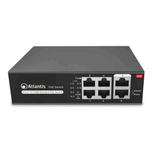 Atlantis Land Atlantis A02-F6P4-65W Switch POE 6 Porte 10/100 di Cui 4 POE 65 W