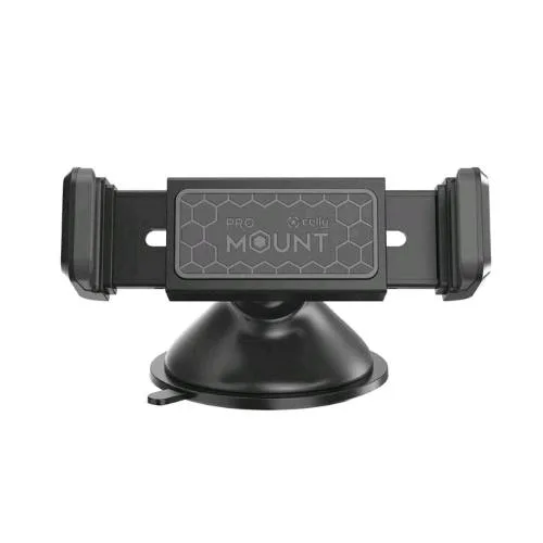 Celly Mountdashbk Suporto Universale per Smartphone fino a 6.5" per Parabrezza Cruscoto o Scrivania Nero